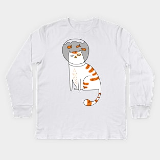 Things my cat does- Stuck Kids Long Sleeve T-Shirt